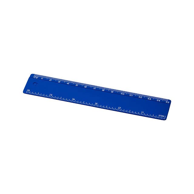 Renzo 15 cm plastic ruler - blue