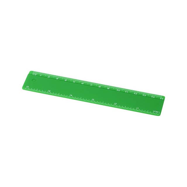 Renzo 15 cm plastic ruler - green
