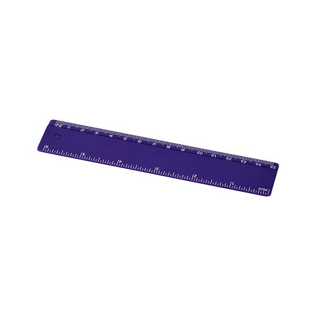 Renzo 15 cm plastic ruler - violet