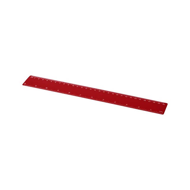Rothko 30 cm plastic ruler - transparent red