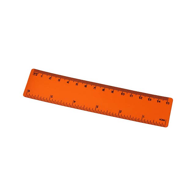 Rothko 15 cm plastic ruler - orange