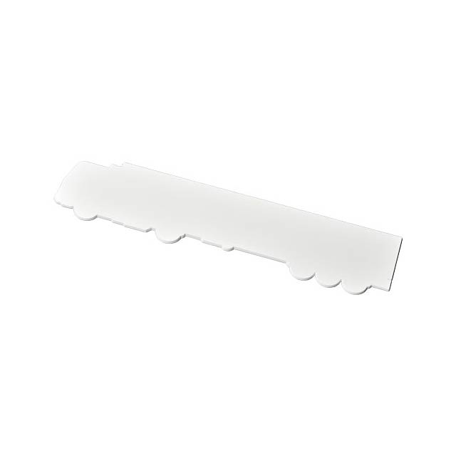 Larry 24 cm lorry shaped plastic ruler - white
