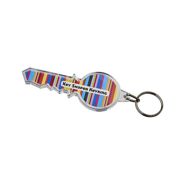 Combo key-shaped keychain - transparent