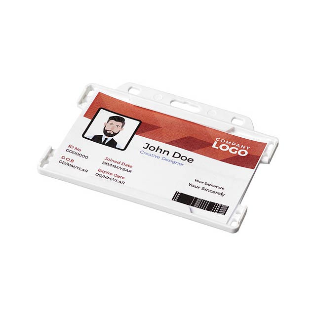 Vega plastic card holder - white