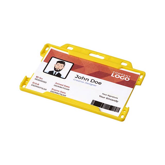 Vega plastic card holder - yellow