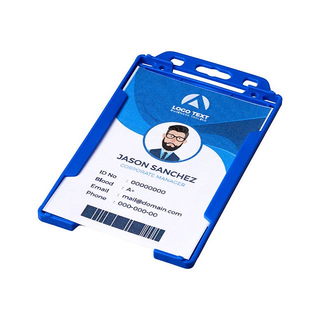 Pierre plastic card holder - blue