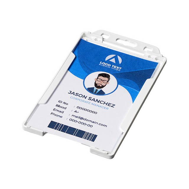Pierre plastic card holder - white