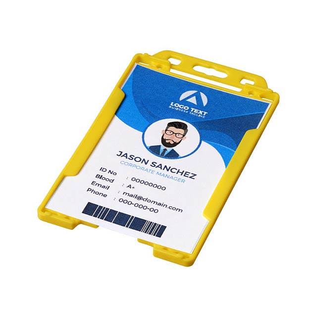 Pierre plastic card holder - yellow