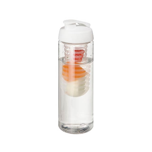 H2O Vibe 850 ml lahev s vyklápěcím víčkem a infuzérem - transparentní