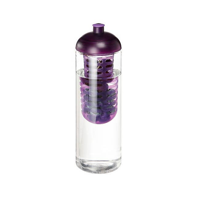 H2O Vibe 850 ml lahev s infuzérem a kupolovitým víčkem - transparentní