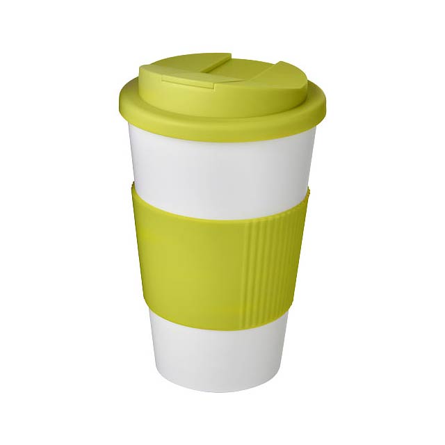 Americano® 350 ml tumbler with grip & spill-proof lid - lime