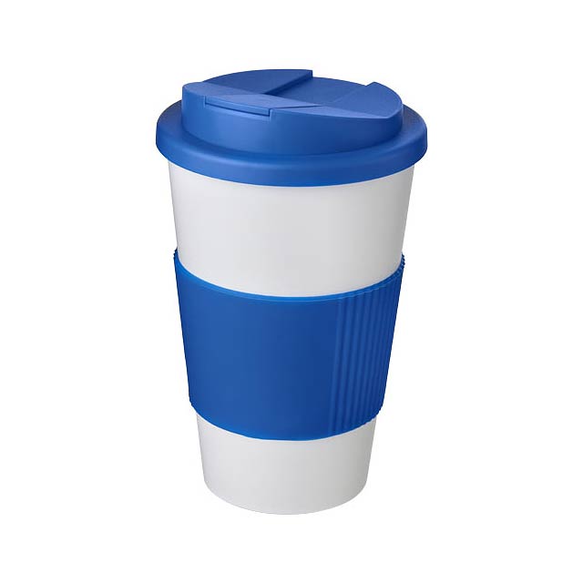 Americano® 350 ml tumbler with grip & spill-proof lid - blue