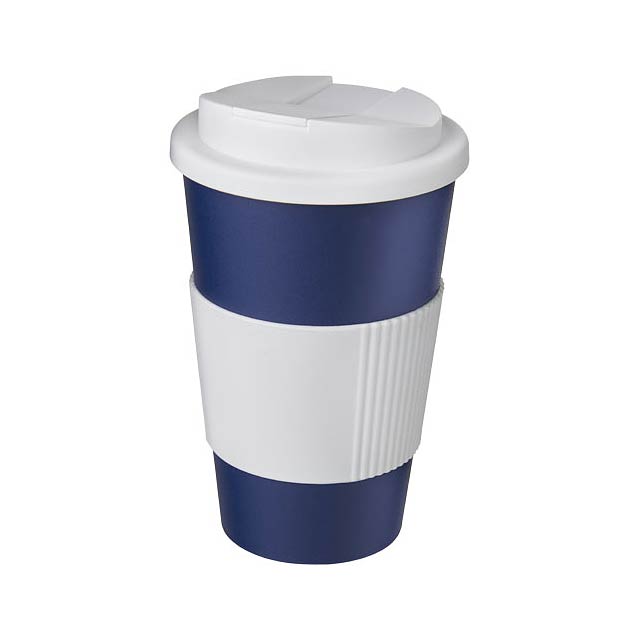 Americano® 350 ml tumbler with grip & spill-proof lid - blue