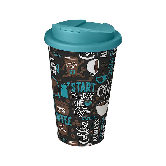 Brite-Americano® 350 ml tumbler with spill-proof lid - turquoise