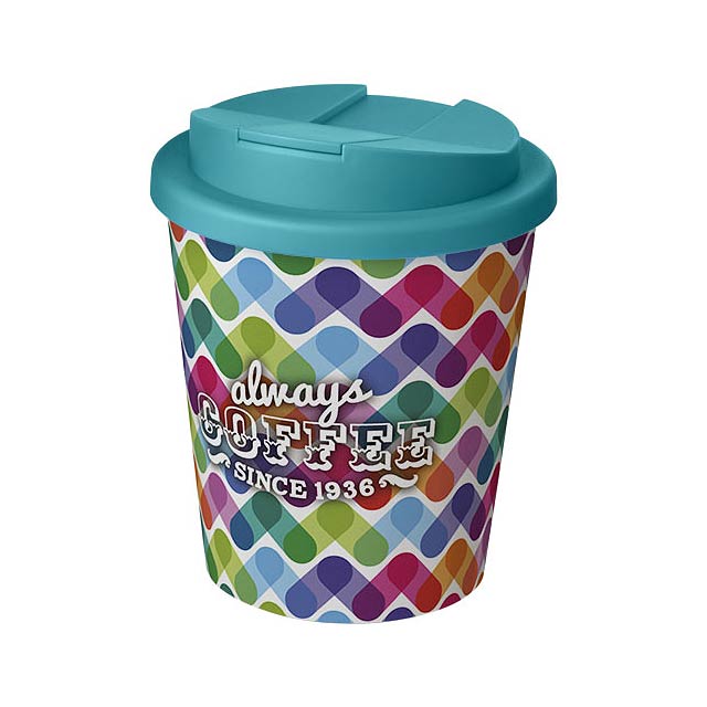 Brite-Americano® Espresso 250 ml tumbler with spill-proof lid - turquoise
