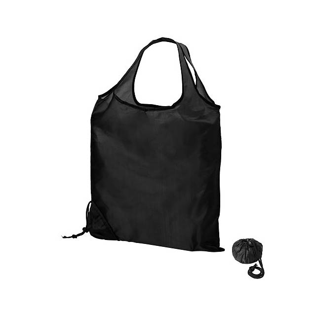 Scrunchy shopping tote bag - black