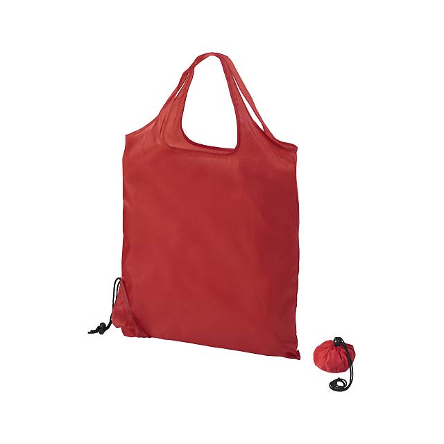 Scrunchy shopping tote bag - transparent red
