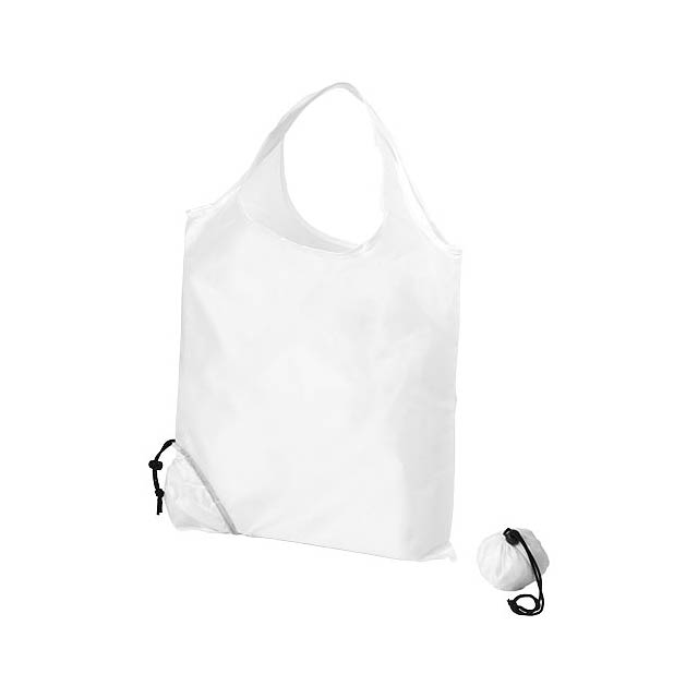 Scrunchy shopping tote bag - white