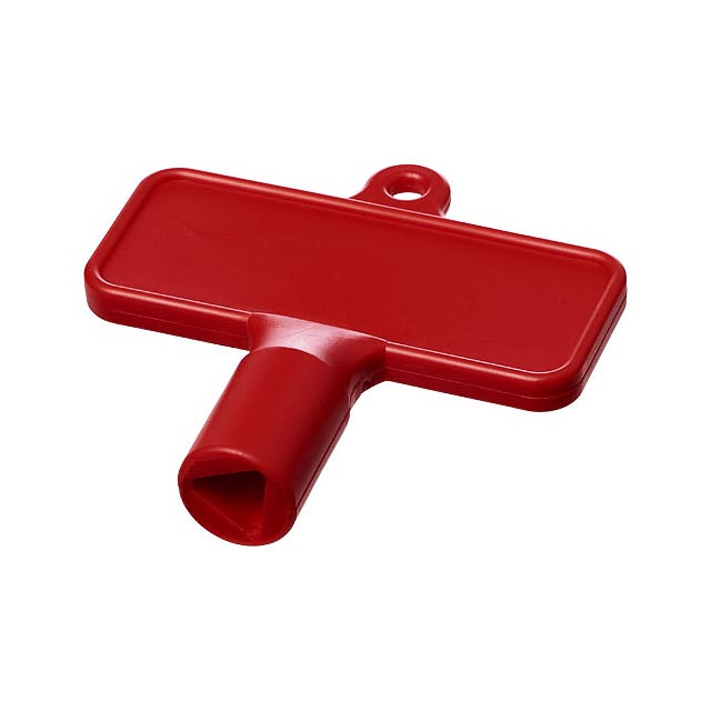 Maximilian rectangular utility key - transparent red