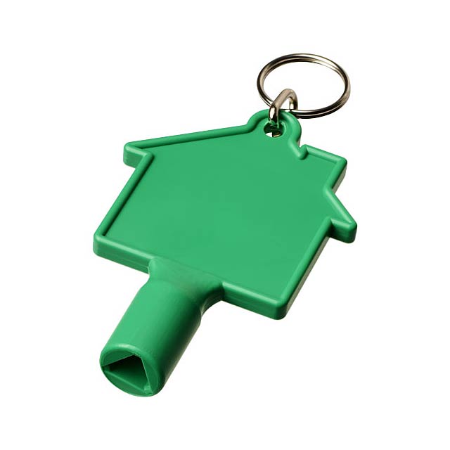 Maximilian Universalschlüssel in Hausform als Schlüsselanhänger - Grün