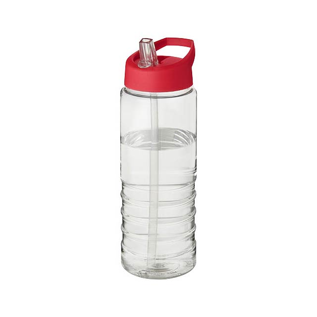 H2O Treble 750 ml sportovní lahev s víčkem s hubičkou - transparentní