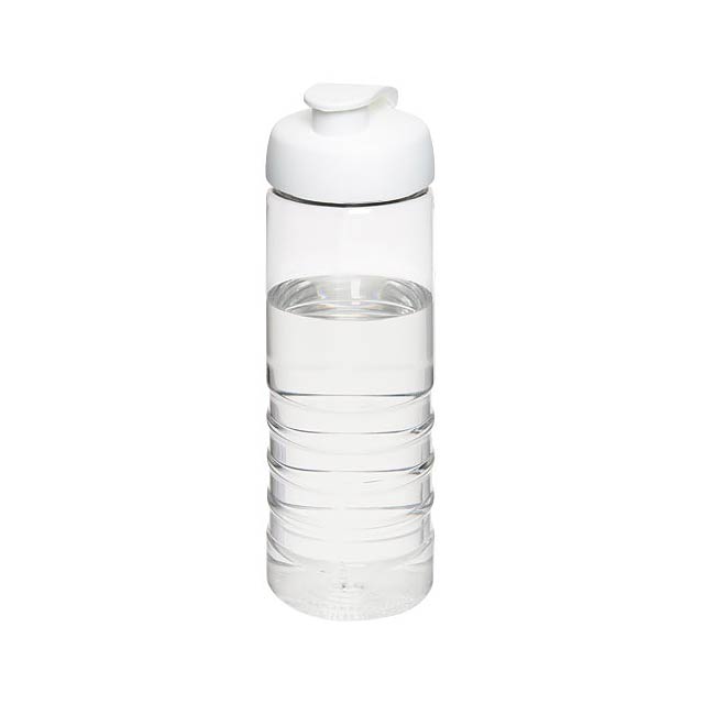 H2O Treble 750 ml sportovní lahev s vyklápěcím víčkem - transparentná