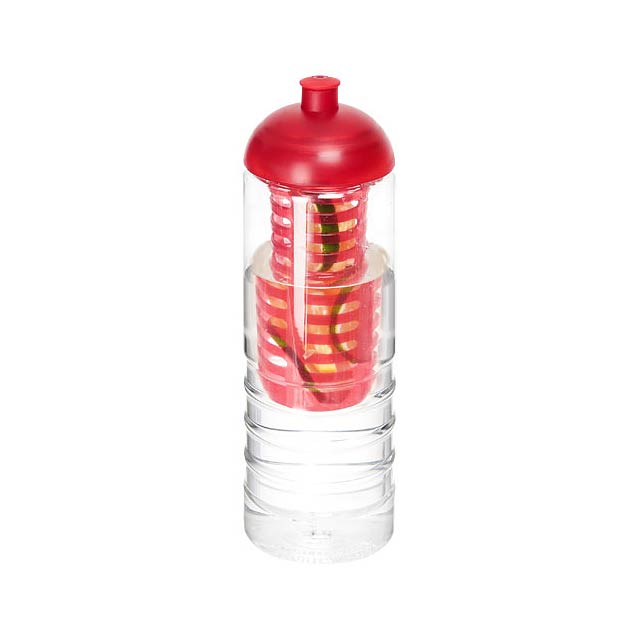 H2O Active® Treble 750 ml dome lid bottle & infuser - transparent