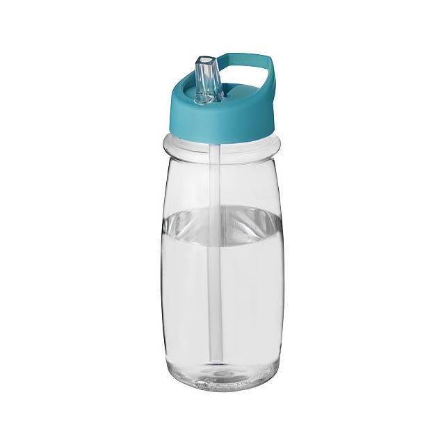 Sportovní láhev s víčkem s hubičkou H2O Pulse 600 ml - transparentná