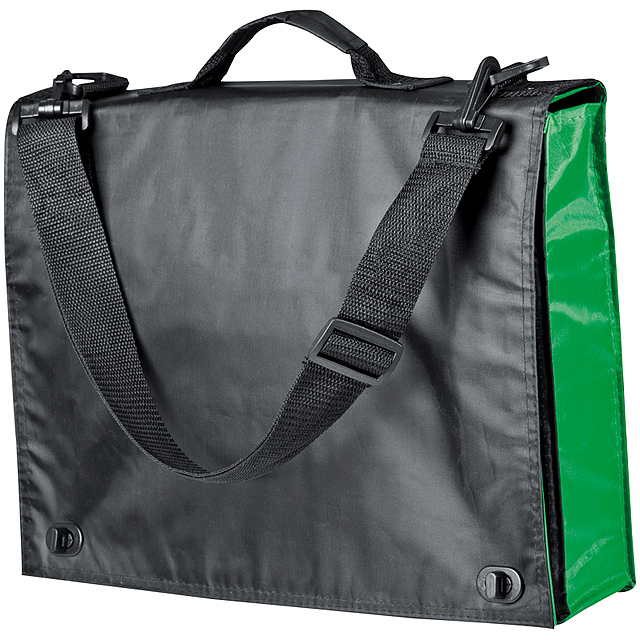 Nylon school bag - green