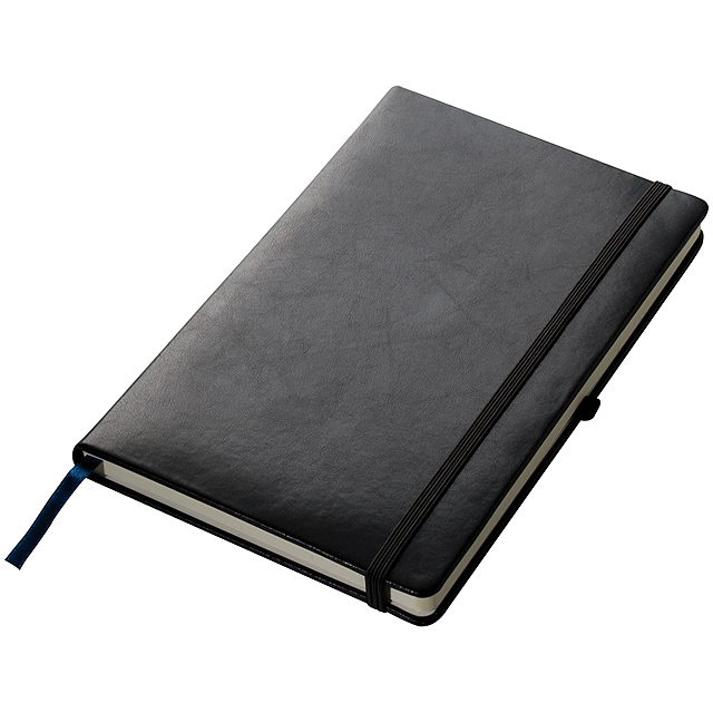 Notizbuch A5-Format, schwarz - schwarz