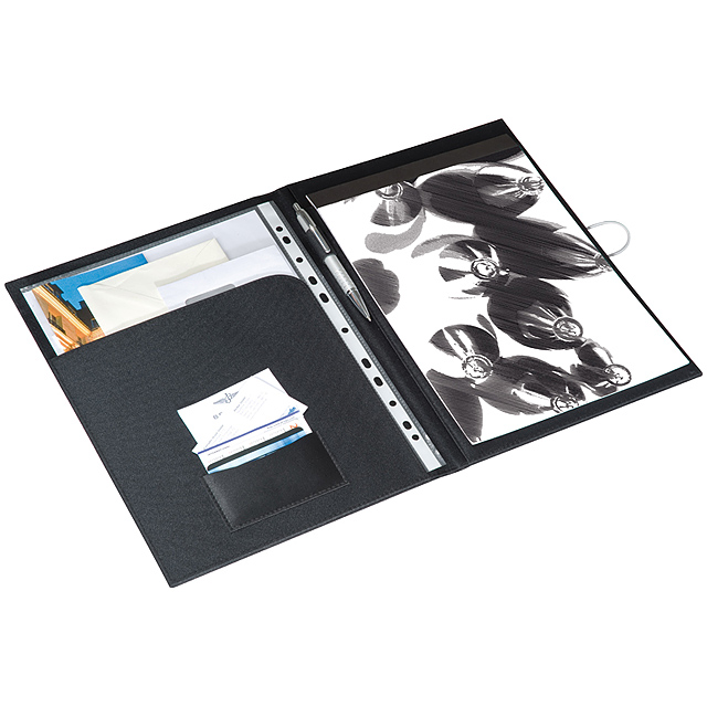 A4 canvas fibre folder - black