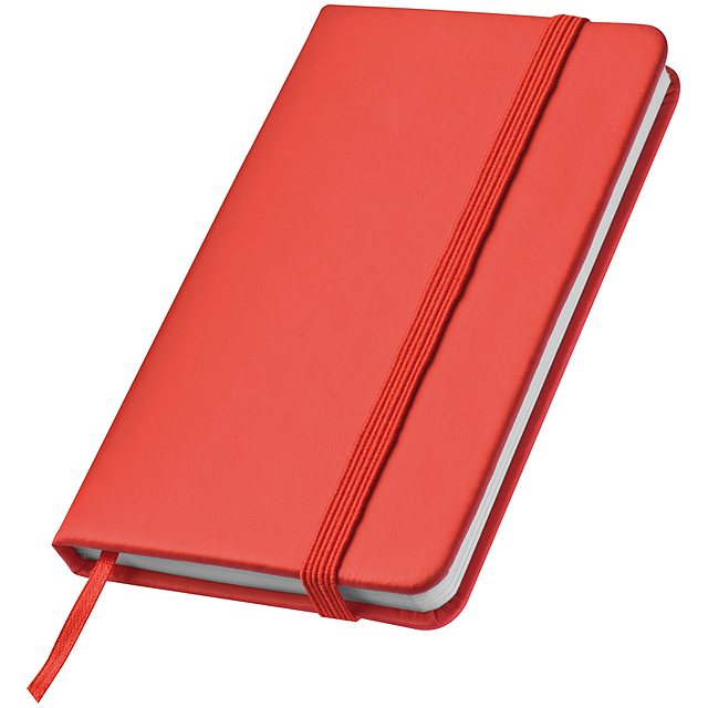 Zápisník se záložkou - červená