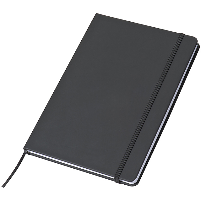 A5 notebook with lined pages - black