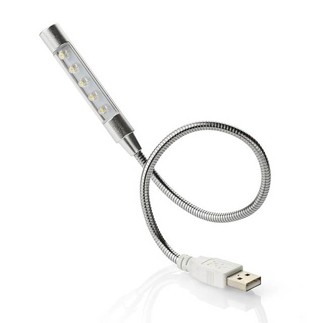 USB lampička PROBE - stříbrná