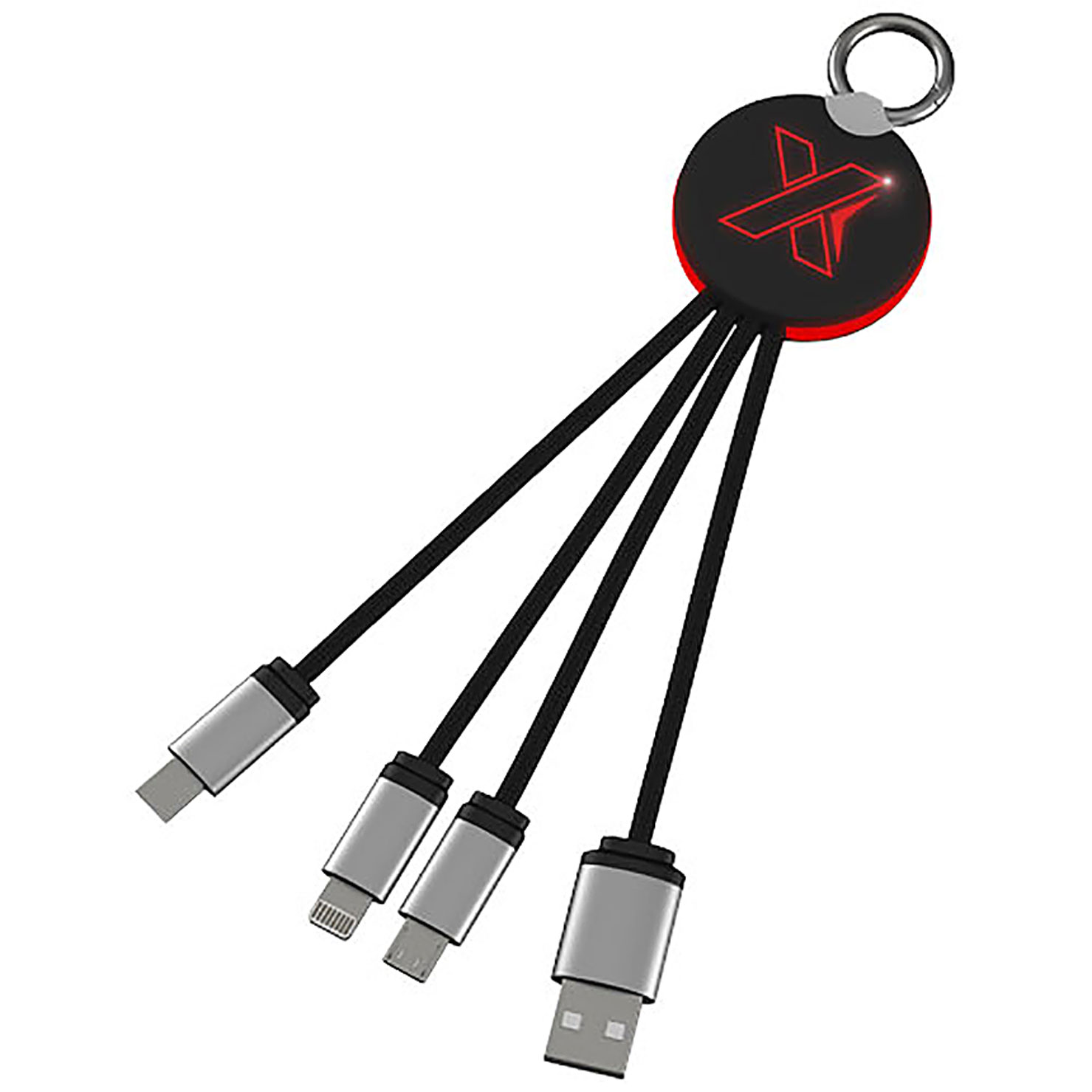 SCX.design C16 ring light-up cable - red