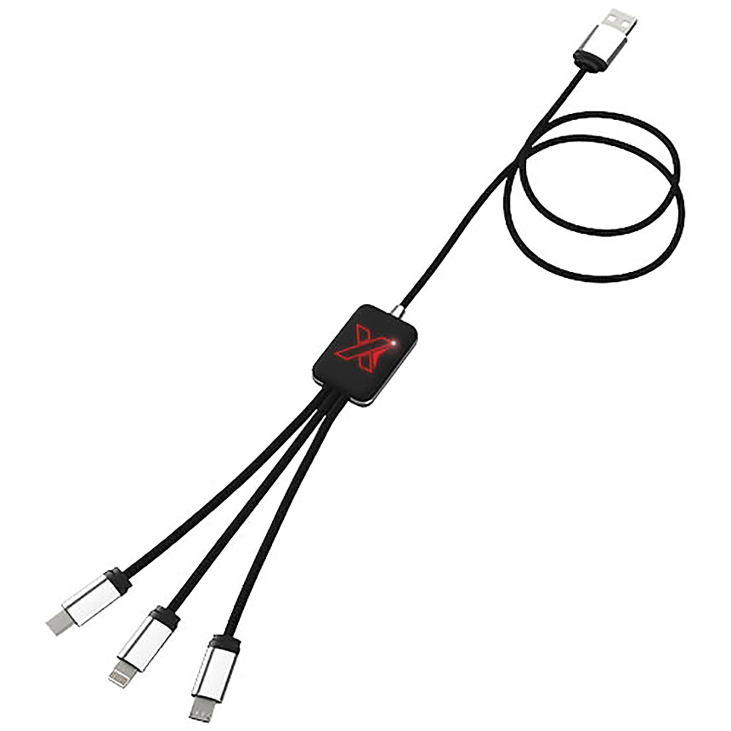 SCX.design C17 easy to use light-up cable - red