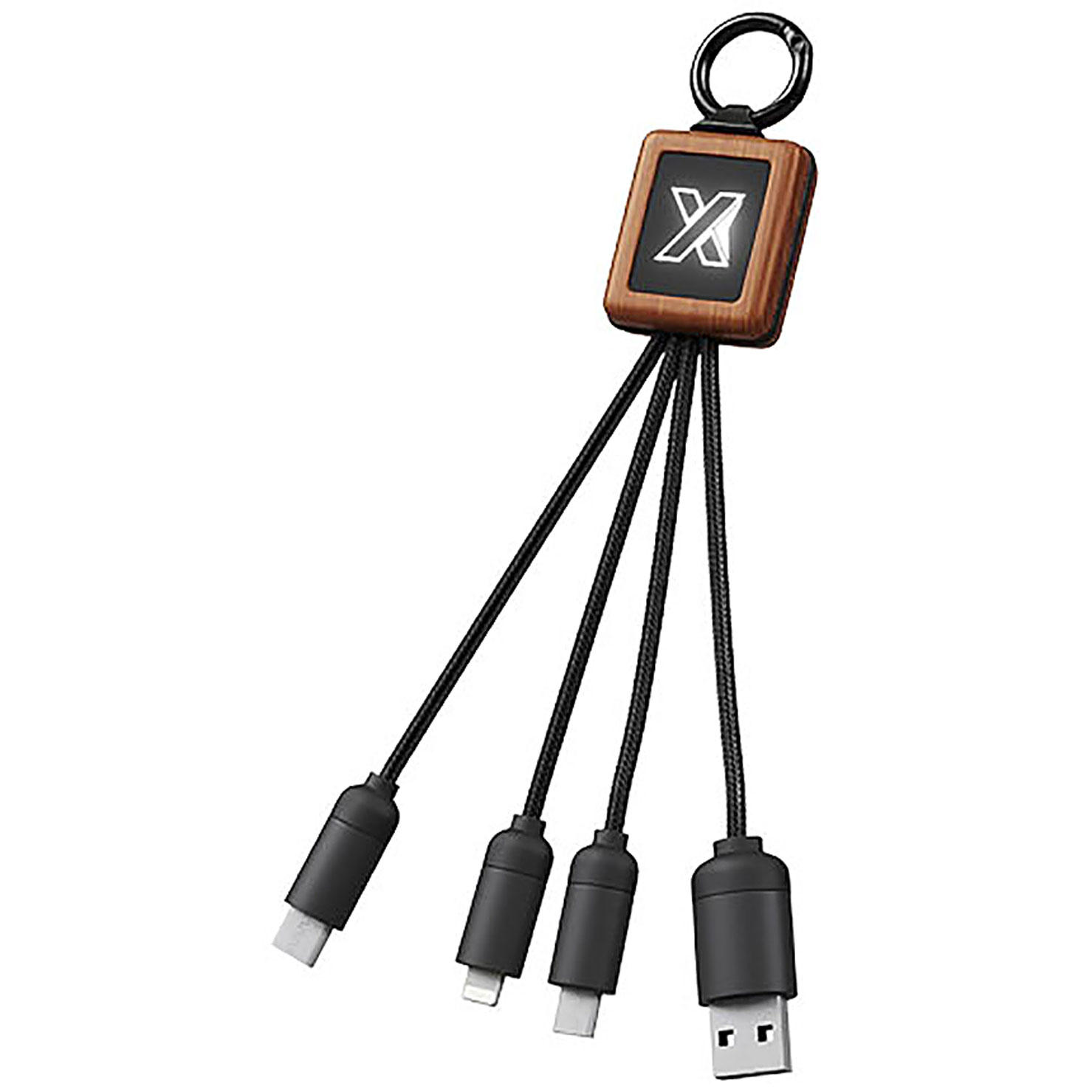 SCX.design C19 dřevěný snadno použitelný kabel - černá