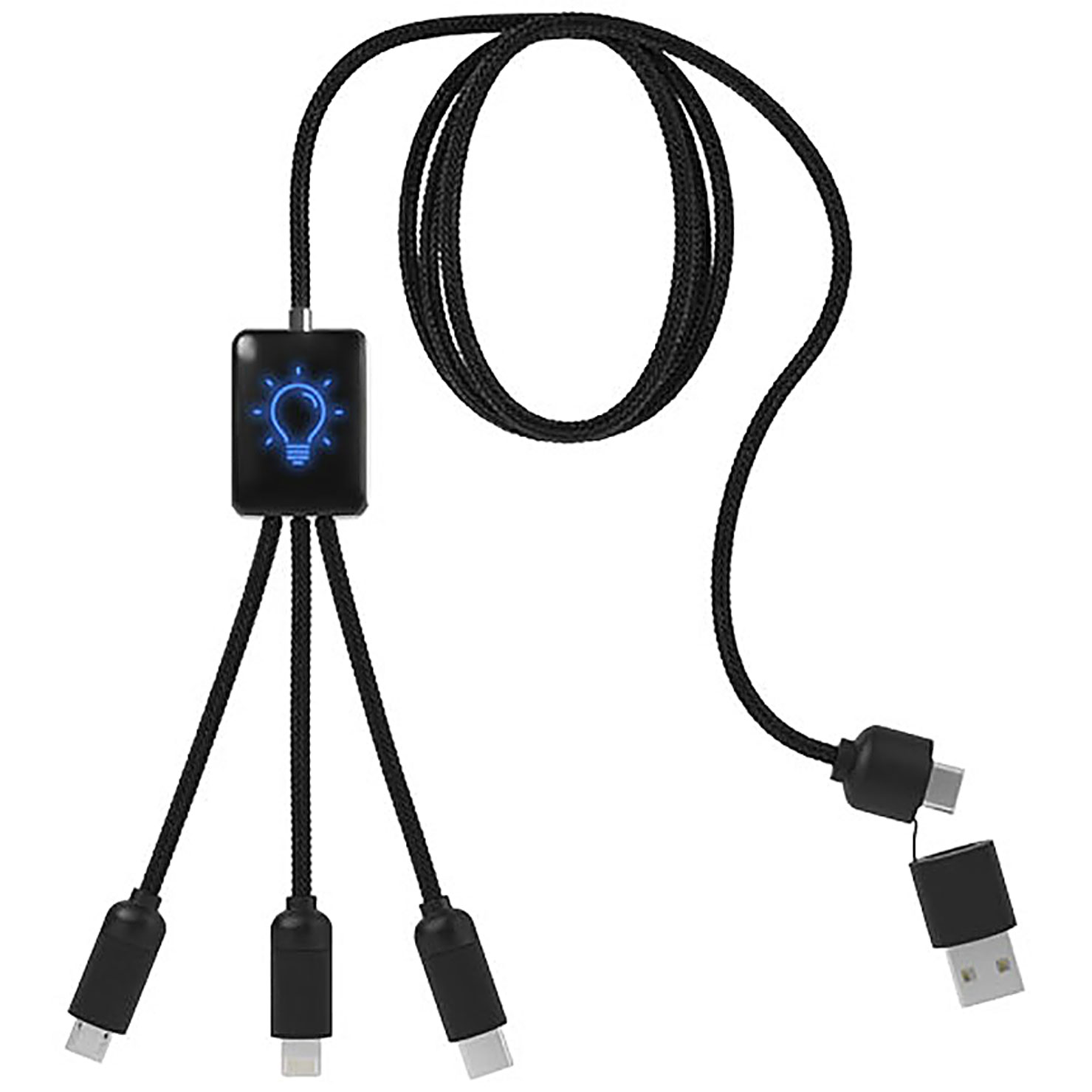 SCX.design C28 5-in-1 extended charging cable - black