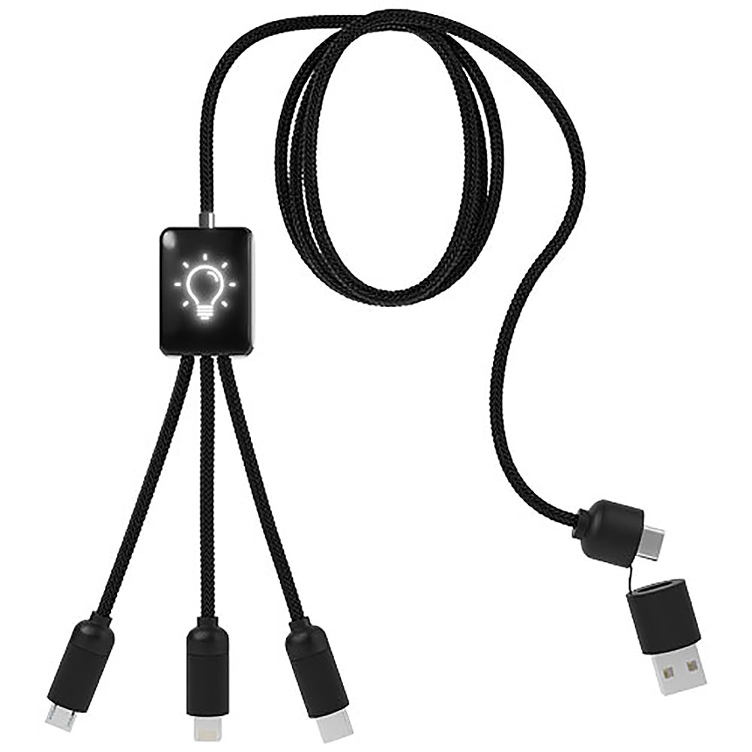 SCX.design C28 5-in-1 extended charging cable - black