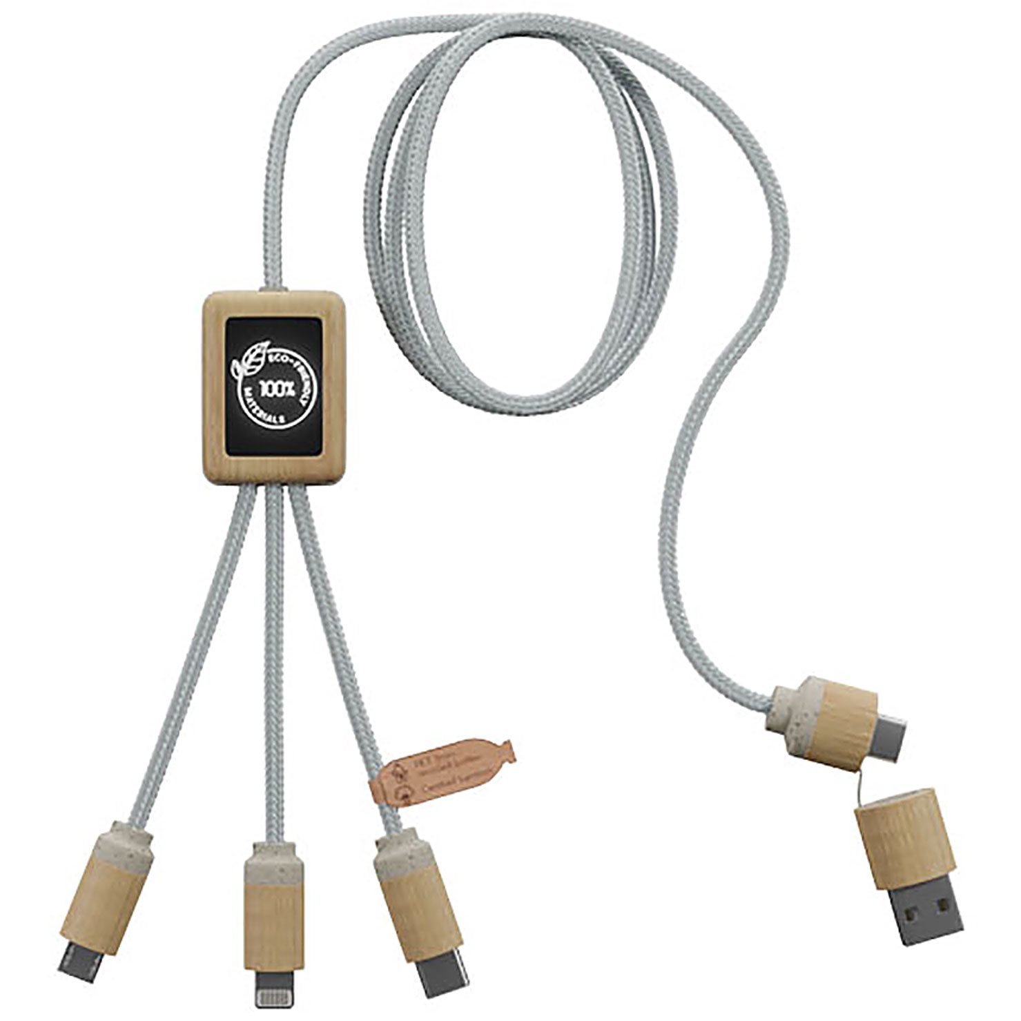 SCX.design C49 5-in-1 charging cable - brown