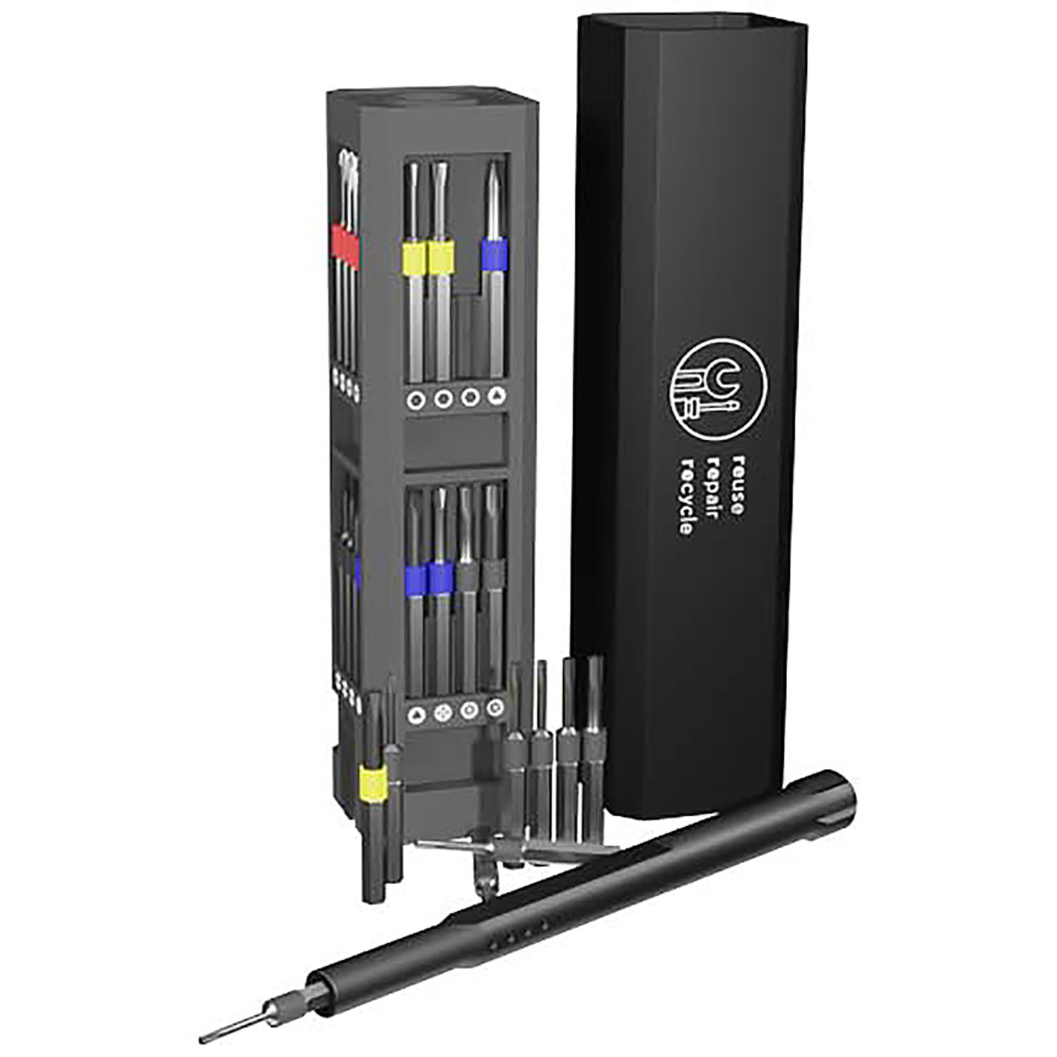 SCX.design T20 30-piece screwdriver and repair set in aluminium case - black