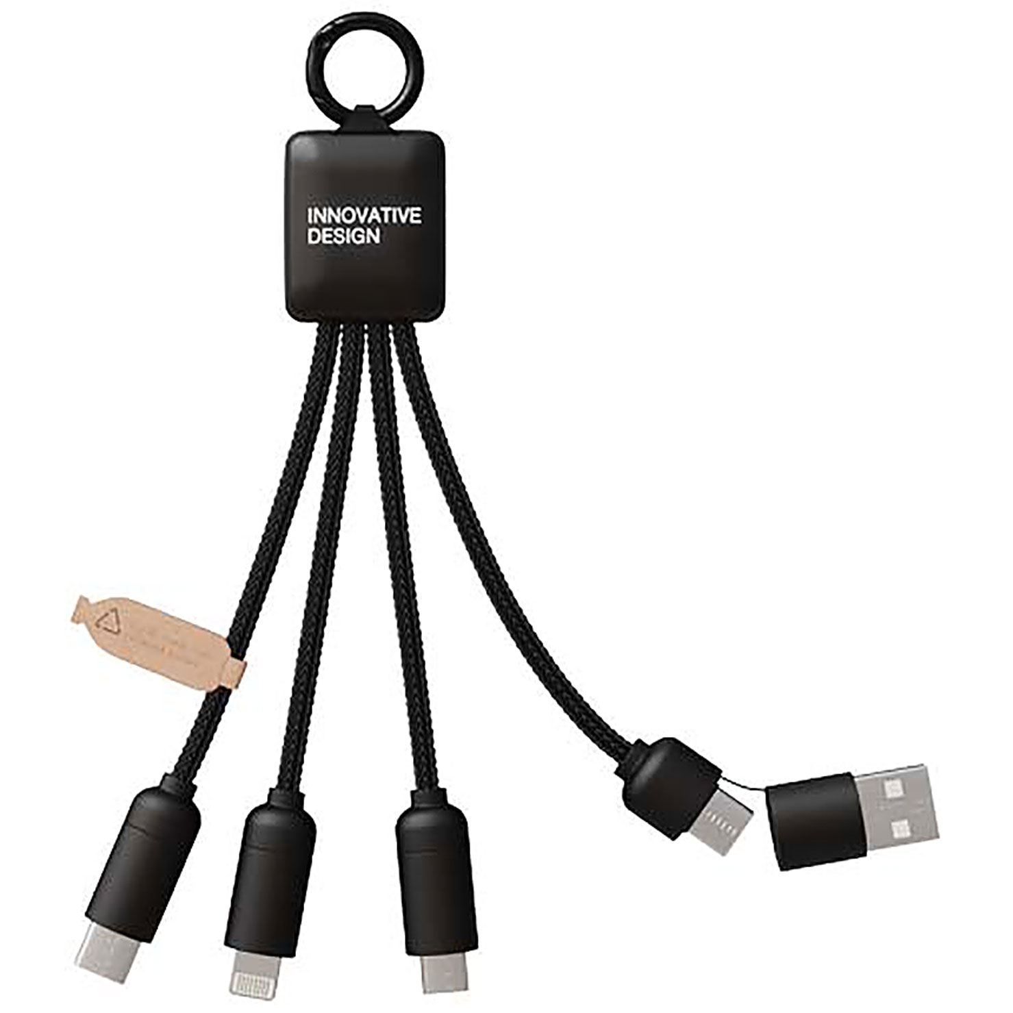 SCX.design C13 15W 5-in-1 charging cable - black