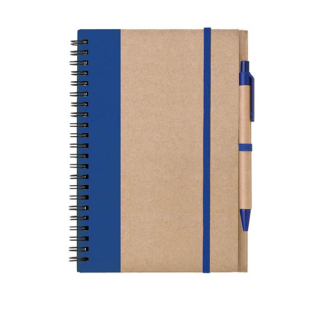 Notebook - notebook with pencil LIBRO A5 - blue