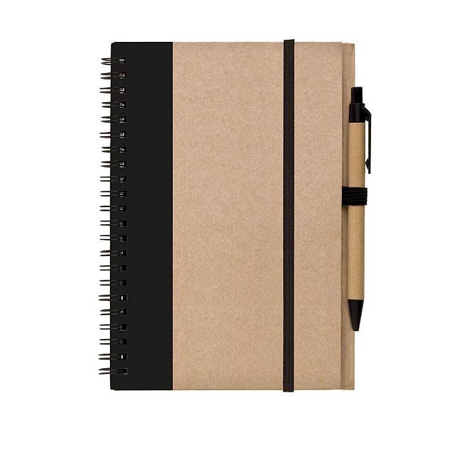 Notebook - notebook with pencil LIBRO A5 - black