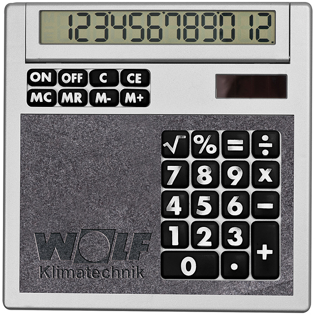 Own design calculator with insert - black
