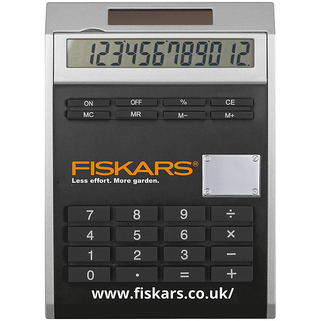 Own design calculator with insert, small - black