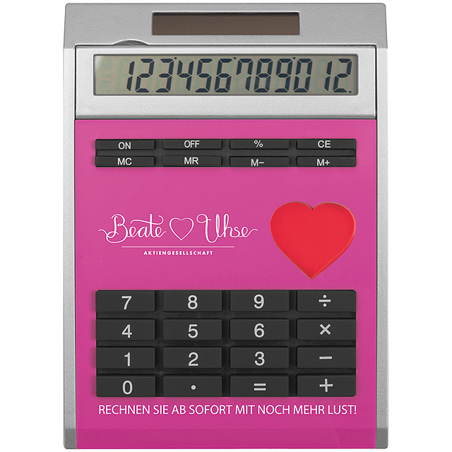 Malá kalkulačka s vložkami - ružová