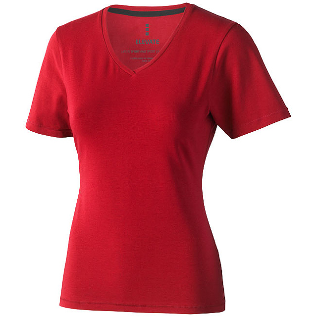 Dámské triko Kawartha s véčkovým výstřihem - červená