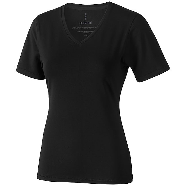 Kawartha T-Shirt für Damen mit V-Ausschnitt - schwarz