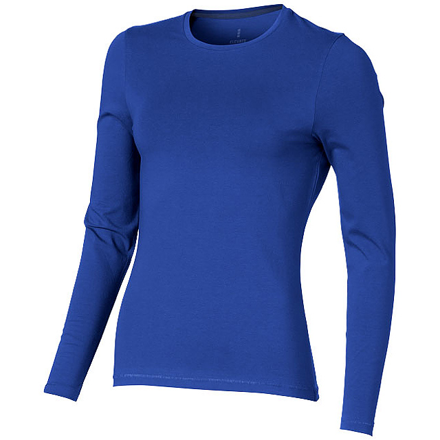 Dámské triko Ponoka s dlouhým rukávem, organická bavlna - modrá